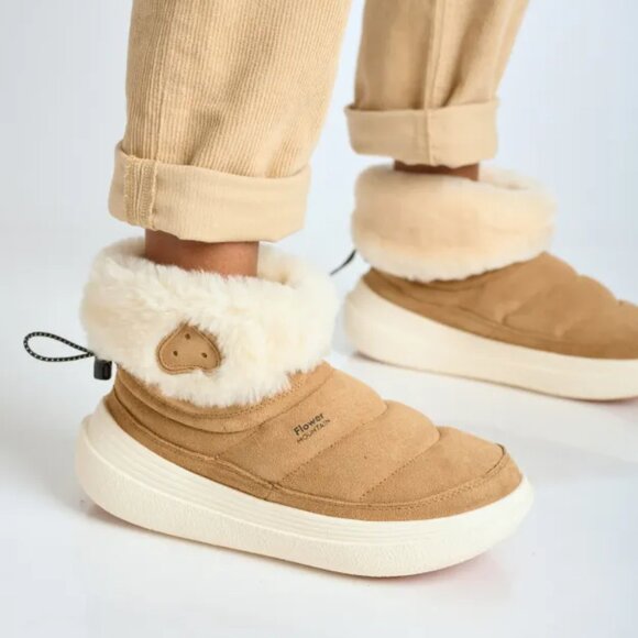 NEW FLOWER MOUNTAIN Wool Shearling Fami Mid Winter Boots unisex 1125 13t7 - Picture 3 of 9